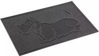 Резиновый коврик с шипами скотч-терьер прямоугольный. размер 40х60 см, цвет Черный, для размещения перед входом в помещение