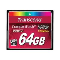 Карта памяти Transcend 64GB CF Card (800X, TYPE I)