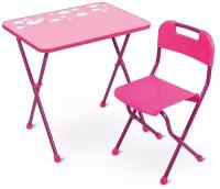 Комплект Nika стол + стул Алина (КА2) 60x45 см розовый