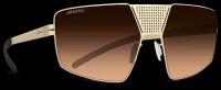Титановые солнцезащитные очки GRESSO Jumeirah - квадратные / бронзовые