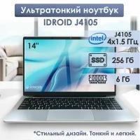 14 Ноутбук Intel Celeron J4105 (1.5 GHz, 4 ядра), RAM 6 GB, SSD 256 GB, Intel UHD Graphics 600, Windows 11 pro. Ноутбук для работы и учебы