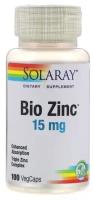 Solaray - цинк Bio Zinc 15мг, 100 капс