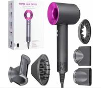 Фен для волос Super Hair Dryer профессиональный / Стайлер для укладки / Набор для укладки волос, 5 насадок