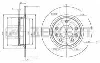 Диск тормозной ZEKKERT BS5161 задн 279,5*24 Mazda 323 VI 01, 626 V 98, 6 I, II 02, MX 5 III 05 ZEKKERT BS5161