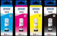 Чернила для Epson L3150 (103), комплект 4 цвета C13T00S14A/C13T00S24A/C13T00S34A/C13T00S44A, оригинальный
