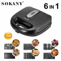 SOKANY/ Сэндвичница 6 в 1 / Сэндвичница SOKANY SK-908