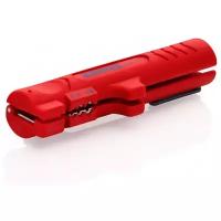 Стриппер KNIPEX KN-1664125SB для плоского (до 12 мм), круглого и водостойкого монтажного кабелей (Ø 4 - 13 мм, в т.ч. NYM кабель 3 x 1.5 мм² - 5 x 2.5 мм²), зачистка: 0.8, 1.5, 2.5 мм² (AWG 20, 16, 14), L-125 мм