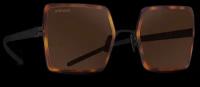 Титановые солнцезащитные очки GRESSO Rodeo Drive - квадратные / коричневые монолитные / кант коричневый тортуаз