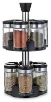 Набор из 12 банок для специй с подставкой Scented Jar, 100 мл, Smart Solutions, SH-SJ-JS-BLK-Set12