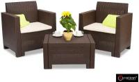 B: Rattan Bica, Италия Комплект мебели NEBRASKA TERRACE Set (стол, 2 кресла), венге