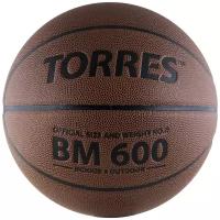 Баскетбольный мяч TORRES B10027, р. 7 темно-коричневый/черный
