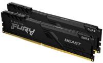 Оперативная память Kingston DDR4 16Gb (2x8Gb) 3600 MHz pc-28800 FURY Beast Black (KF436C17BBK2/16)