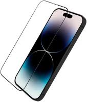 Защитное стекло на iPhone 13 Pro / Олеофобное / Быстрая поклейка / Полное покрытие экрана / Высокая чувствительность / Антицарапины / Усиленное