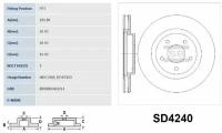 Диск Тормозной Передний Nissan Qashqai/Qashqai+2/X-Trail/ 1.6/2.0/1.5D/2.0 Sangsin Brake Sd4240 Sangsin brake арт. SD4240