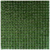 Мозаика одноцветная чип 15 стекло Alma BV10 зеленый светлый квадрат глянцевый