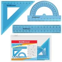 ErichKrause Набор геометрический малый Standard 3 предмета, 52991, голубой