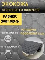 Автомобильная экокожа для обтяжки авто 300х140 см Кожзам ткань искусственная кожа