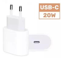 Быстрое сетевое зарядное устройство для Apple iPhone и iPad, разъем USB-C, 20W, Power delivery (PD)