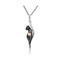 PLATINA jewelry Подвеска из комбинированного золота с фианитом 03-2956-01-401-1111-48