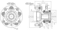 Ступица передняя в сборе L=R LAND ROVER Discovery III/IV/RR Sport 05- GANZ GIK05039 GANZ GIK05039