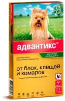 Bayer Адвантикс капли для щенков и собак до 4кг от блох, клещей и комаров (1 пипетка)