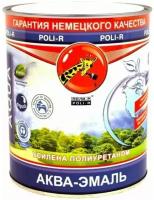 Эмаль алкидная (А) Poli-R Aqua глянцевая, глянцевая, белый, 0.75 кг, 0.75 л