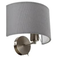 Бра Arte Lamp Mallorca A1021AP-1SS, E27, 40 Вт, кол-во ламп: 1 шт., цвет арматуры: серебристый, цвет плафона: серый