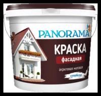 Краска акриловая Panorama Фасадная матовая белый 7 кг