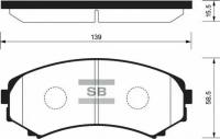 Колодки тормозные передние Sangsin Brake SP2075