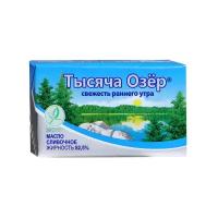 Тысяча Озёр Масло сливочное несоленое 82.5%, 180 г