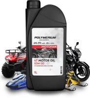 Полусинтетическое моторное масло Polymerium MOTO-FAN 4T 10W50