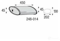 BOSAL 248-014 Глушитель средняя часть