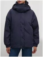 Куртка FINN FLARE, демисезон/зима, средней длины, оверсайз, карманы, съемный капюшон