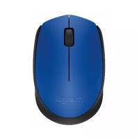 Беспроводная компактная мышь Logitech M171, синий/черный