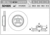 Диск тормозной (51712-3K100) Sangsin Brake SD1005