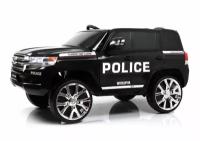 Детский электромобиль, с пультом ДУ, Toyota Land Cruiser 200, JJ2022, полиция черный