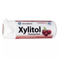 Жевательная резинка miradent Xylitol Chewing Gum Клюква, без сахара 30 шт