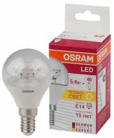 Светодиодная лампа Ledvance-osram LS CLP 40 5.4W/830 (=40W) 220-240V CL E14 470lm 240* 15000h - LED OSRAM