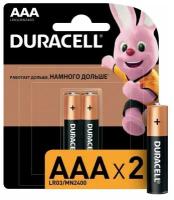 Комплект батареек 2 шт Duracell Basic AAА LR03/MN2400