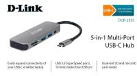 USB-концентратор D-Link DUB-2325/A1A, разъемов: 2