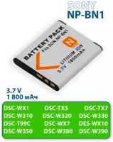 Аккумулятор NP-BN1 1800 mAh для фотоаппарата Sony DSC WX5 TX9 T99 TX7 TX5 W390 W380 W350 W320