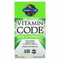 Garden of life Vitamin Code, Raw B-complex, комплекс витаминов группы В, 60 веганских капсул