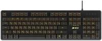 Клавиатура HIPER GK-4 CRUSADER механическая, проводная, USB, 104 клав., подсветка янтарная, защита от влаги, цвет: черный