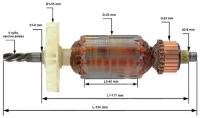 Якорь ротор для дрели Интерскол ДУ-13/650ЭР / ДУ-650ЭР