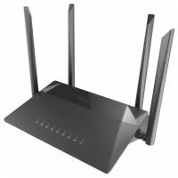 Роутер WiFi, D-Link DIR-842/RU, беспроводной двухдиапазонный гигабитный маршрутизатор AC1200 Wave 2 с поддержкой MU-MIMO черный