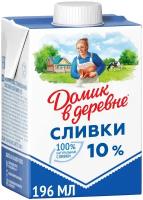 Сливки Домик в деревне стерилизованные 10%