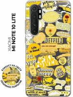 Силиконовый чехол Hippie Stickers на Xiaomi Mi Note 10 Lite / Сяоми Ми Ноут 10 Лайт