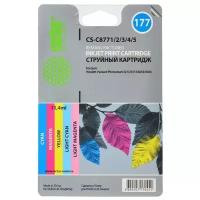 Картридж Cactus CS-C8771/2/3/4/5 №177 голубой/пурпурный/желтый/светло-голубой/светло-пурпурный