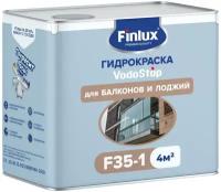 Finlux F35-1 Гидроизоляционная краска для балконов и лоджий. Суперэластичная и прочная. Влагоатмосферостойкая, 4 кв. м, бесцветная