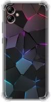Дизайнерский силиконовый с усиленными углами чехол для Гэлакси А04е / Samsung Galaxy A04e Геометрия неона